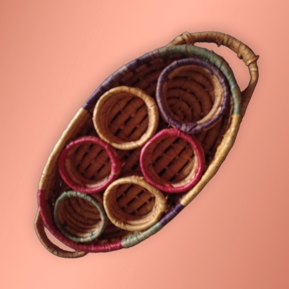 Vintage Wicker Tray